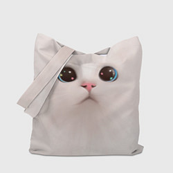 Сумка-шопер Милый кот с большими глазами, цвет: 3D-принт