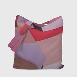 Сумка-шоппер Розовое абстрактное множество кубов