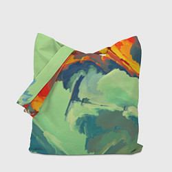 Сумка-шопер Абстракция горы на закате, цвет: 3D-принт