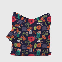 Сумка-шопер Разноцветные завитки, цвет: 3D-принт