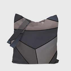 Сумка-шопер Тёмный треугольный паттерн, цвет: 3D-принт