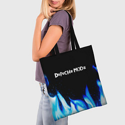 Сумка-шопер Depeche Mode blue fire, цвет: 3D-принт — фото 2