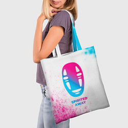 Сумка-шопер Spirited Away neon gradient style, цвет: 3D-принт — фото 2