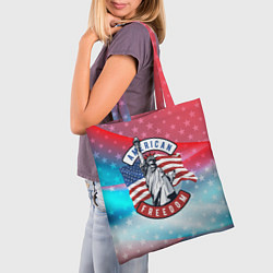 Сумка-шопер American freedom, цвет: 3D-принт — фото 2