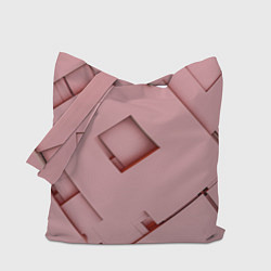 Сумка-шопер Розовые абстрактные перемешанные фигуры, цвет: 3D-принт