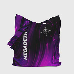Сумка-шопер Megadeth violet plasma, цвет: 3D-принт