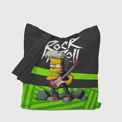 Сумка-шопер Rock music Simpsons, цвет: 3D-принт