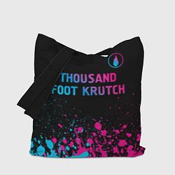 Сумка-шопер Thousand Foot Krutch - neon gradient: символ сверх, цвет: 3D-принт