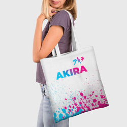 Сумка-шопер Akira neon gradient style: символ сверху, цвет: 3D-принт — фото 2