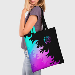 Сумка-шопер Blink 182 неоновый огонь, цвет: 3D-принт — фото 2