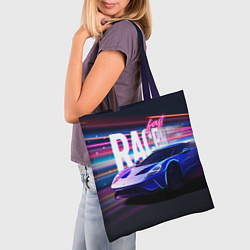 Сумка-шопер Fast racer, цвет: 3D-принт — фото 2