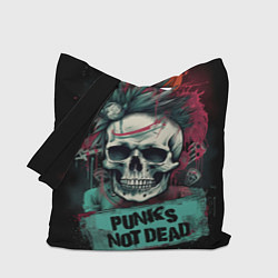 Сумка-шопер Punks not dead, цвет: 3D-принт