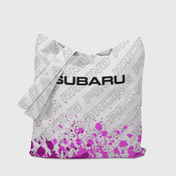 Сумка-шопер Subaru pro racing: символ сверху, цвет: 3D-принт