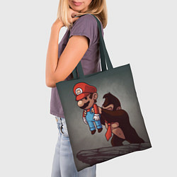 Сумка-шопер Марио держит Данки Конг, цвет: 3D-принт — фото 2