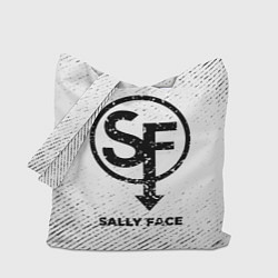 Сумка-шопер Sally Face с потертостями на светлом фоне, цвет: 3D-принт