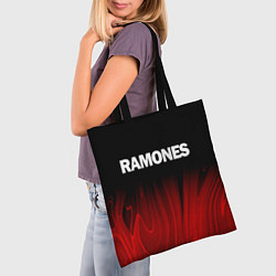 Сумка-шопер Ramones red plasma, цвет: 3D-принт — фото 2
