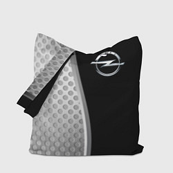 Сумка-шопер Опель черный серебристый, цвет: 3D-принт