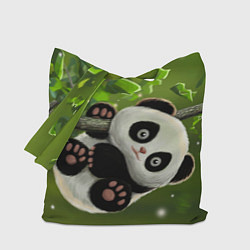 Сумка-шопер Панда на дереве отдыхает, цвет: 3D-принт