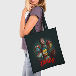 Сумка-шопер Zombie simpsons, цвет: 3D-принт — фото 2