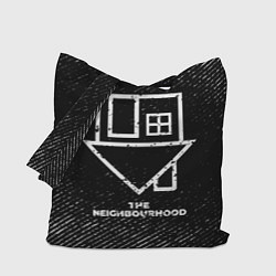 Сумка-шопер The Neighbourhood с потертостями на темном фоне, цвет: 3D-принт