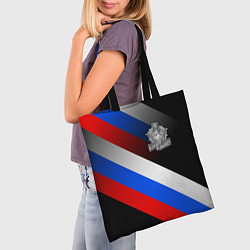 Сумка-шопер Пограничные войска - флаг РФ, цвет: 3D-принт — фото 2