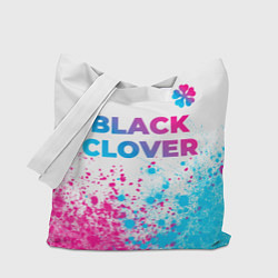 Сумка-шоппер Black Clover neon gradient style: символ сверху
