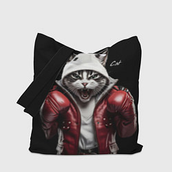 Сумка-шопер Cool fighting cat, цвет: 3D-принт