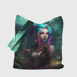 Сумка-шопер Jinx fantasy art Arcane League of Legends, цвет: 3D-принт