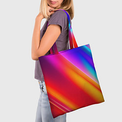 Сумка-шопер Неоновая радуга, цвет: 3D-принт — фото 2