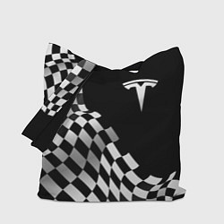 Сумка-шопер Tesla racing flag, цвет: 3D-принт