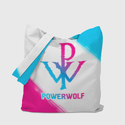 Сумка-шопер Powerwolf neon gradient style, цвет: 3D-принт