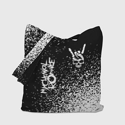 Сумка-шопер My Chemical Romance и рок символ на темном фоне, цвет: 3D-принт