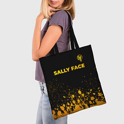Сумка-шопер Sally Face - gold gradient: символ сверху, цвет: 3D-принт — фото 2