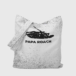 Сумка-шопер Papa Roach с потертостями на светлом фоне, цвет: 3D-принт