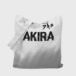 Сумка-шопер Akira glitch на светлом фоне: символ сверху, цвет: 3D-принт