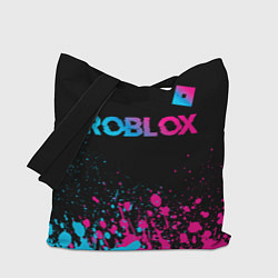 Сумка-шоппер Roblox - neon gradient: символ сверху