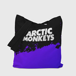 Сумка-шопер Arctic Monkeys purple grunge, цвет: 3D-принт