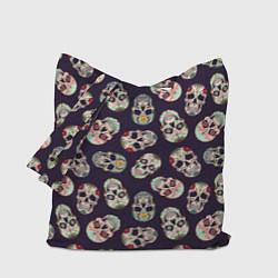 Сумка-шопер Узор с черепами Pattern with skulls, цвет: 3D-принт