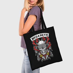 Сумка-шопер Megadeth - ядерный череп, цвет: 3D-принт — фото 2