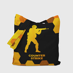 Сумка-шопер Counter Strike - gold gradient, цвет: 3D-принт