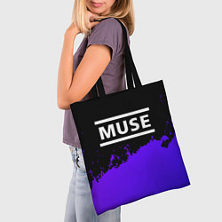 Сумка-шопер Muse purple grunge, цвет: 3D-принт — фото 2