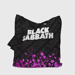 Сумка-шопер Black Sabbath rock legends: символ сверху, цвет: 3D-принт