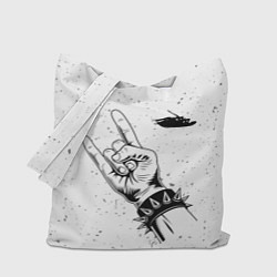 Сумка-шопер Papa Roach и рок символ, цвет: 3D-принт