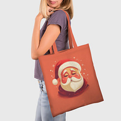 Сумка-шопер Портрет Деда Мороза, цвет: 3D-принт — фото 2