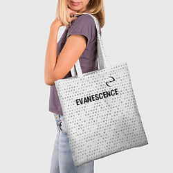 Сумка-шопер Evanescence glitch на светлом фоне: символ сверху, цвет: 3D-принт — фото 2