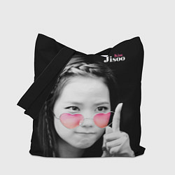 Сумка-шопер Blackpink Jisoo Attention sign, цвет: 3D-принт