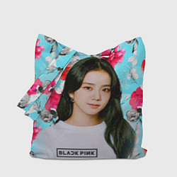 Сумка-шопер Jennie Kim Blackpink flowers, цвет: 3D-принт