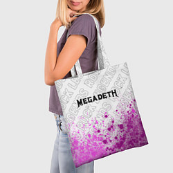 Сумка-шопер Megadeth rock legends: символ сверху, цвет: 3D-принт — фото 2