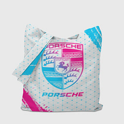 Сумка-шопер Porsche neon gradient style, цвет: 3D-принт