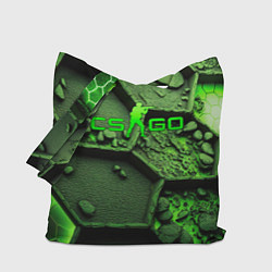 Сумка-шоппер CSGO green abstract
